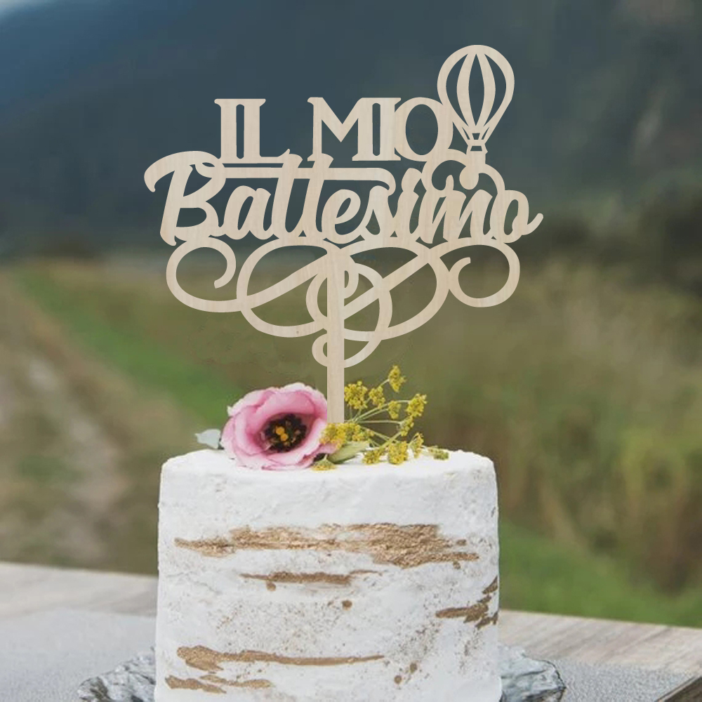 Baby Nursery Hot Air Balloon - Il Mio Battesimo Cake Topper Ý