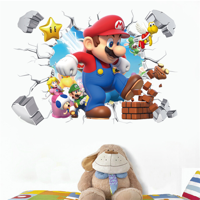 Baby Nursery Furniture - 3D Cartoon Anime Game Characters Wall