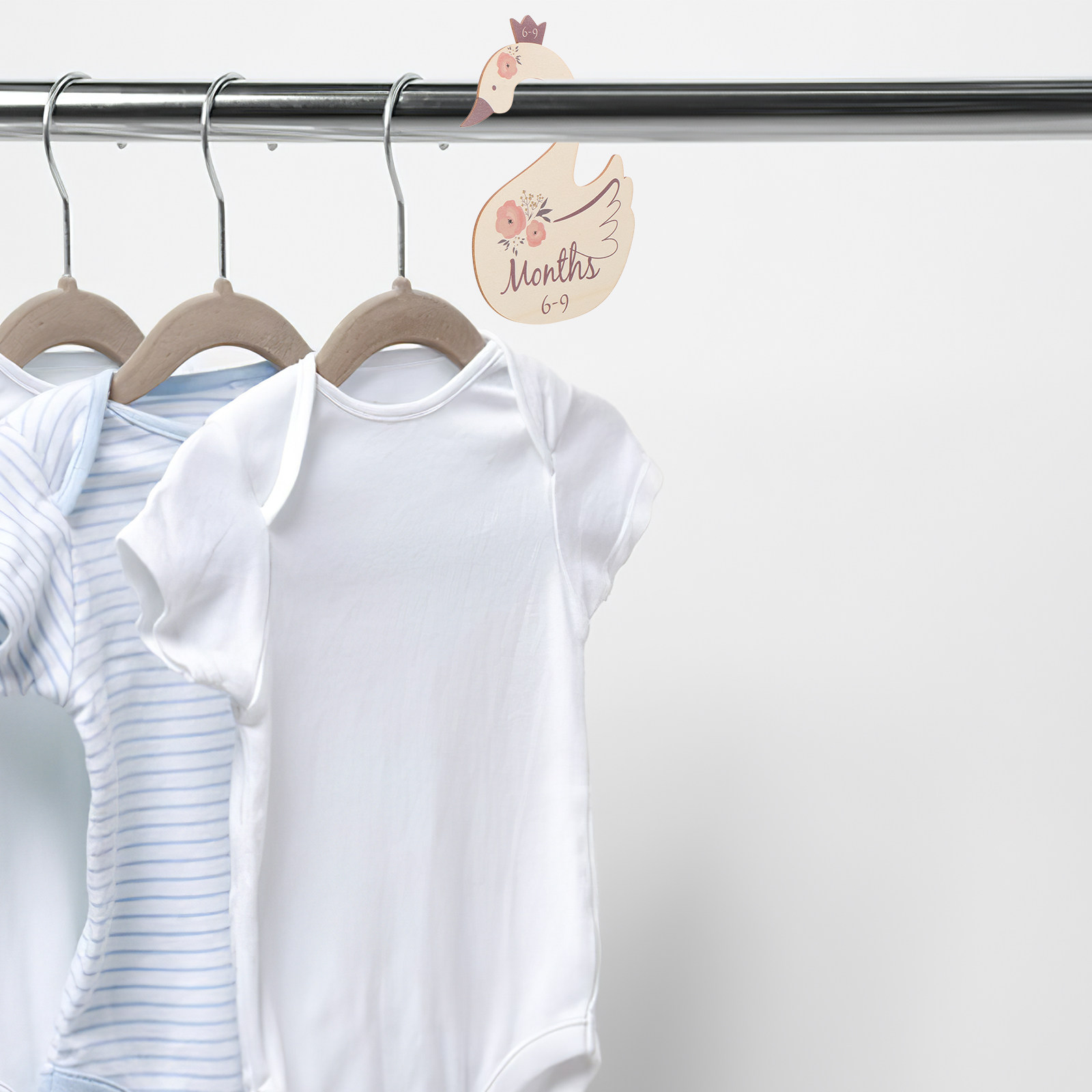 Closet Organizer Baby - 7Pcs Wooden Swan Closet Dividers Baby