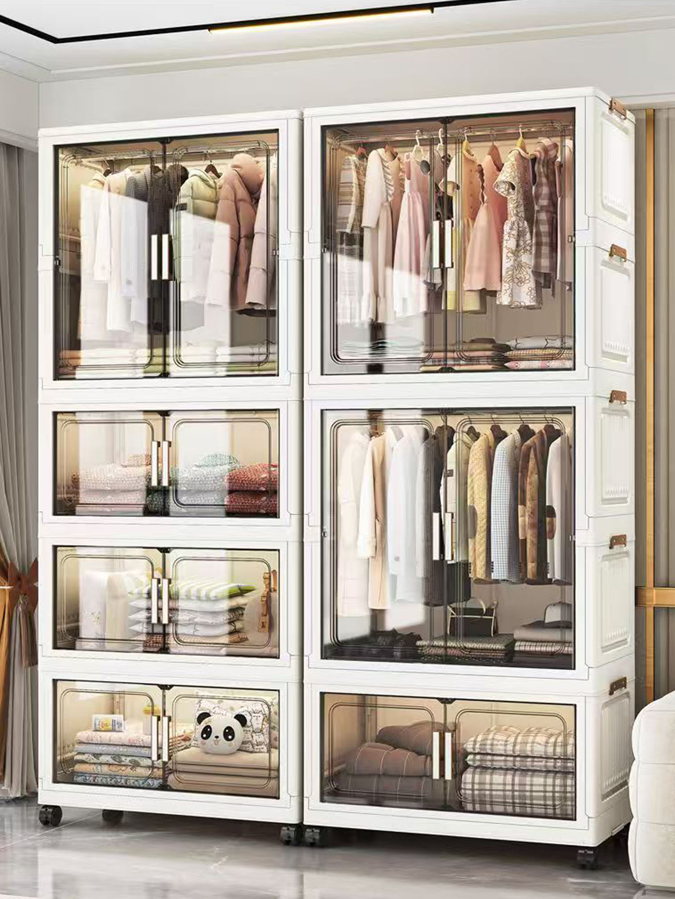 Closet Organizer Baby - Thickened Multi-Layer Plastic Storage Cabinet for