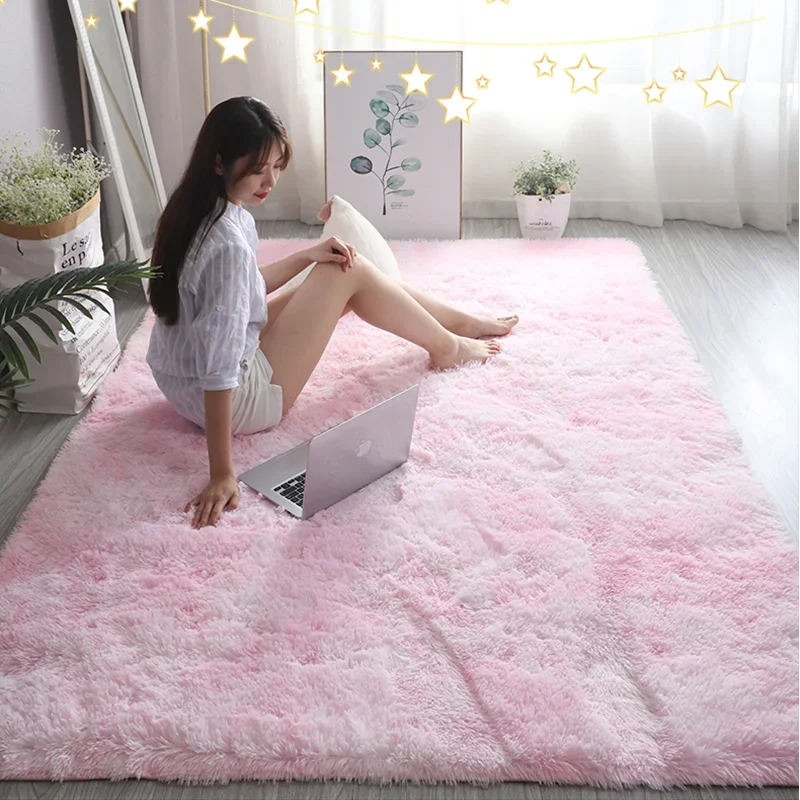 Baby Nursery Rug - Pink Kids Carpet For Girls Bedroom