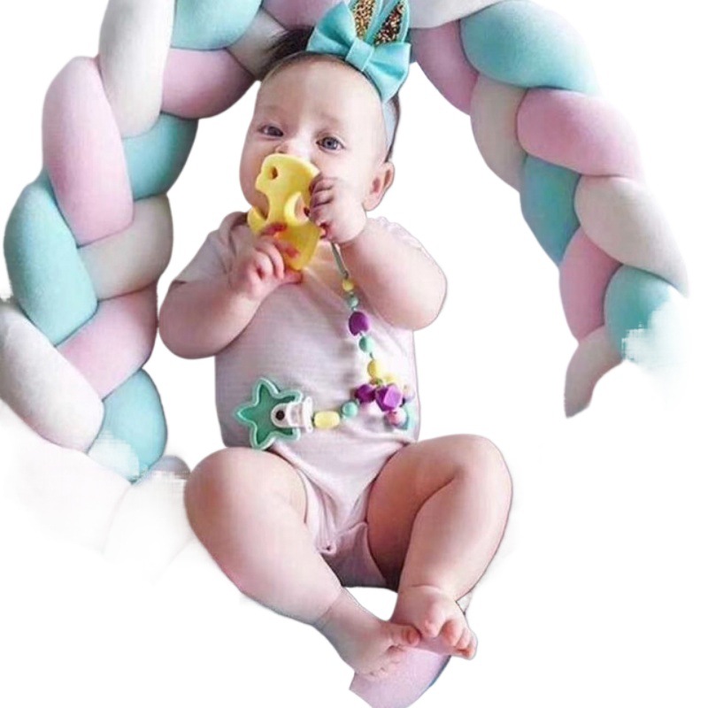 Baby Nursery Rhymes - 1.5M Baby Bumper Bed Braid Knot