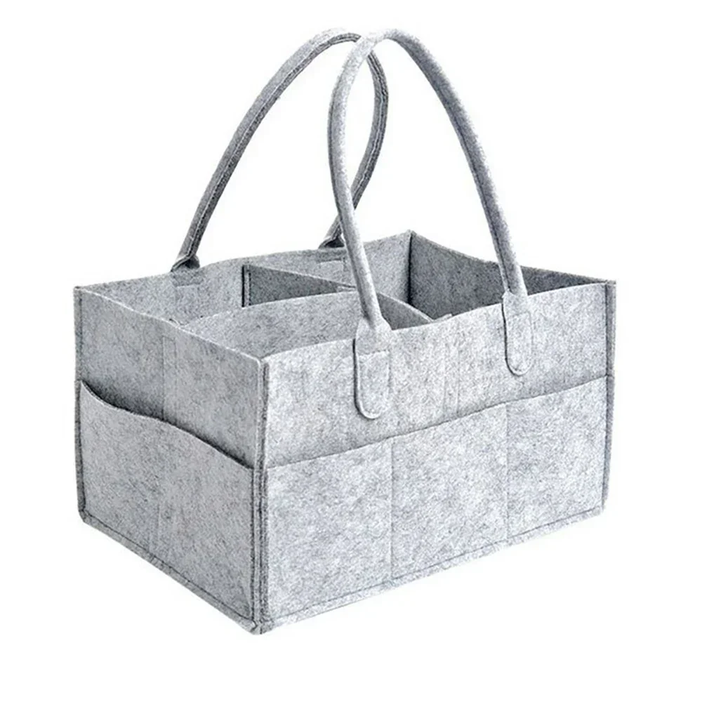 Baby Nursery Handles - Portable Mommy Bag Fashionable Felt Diaper