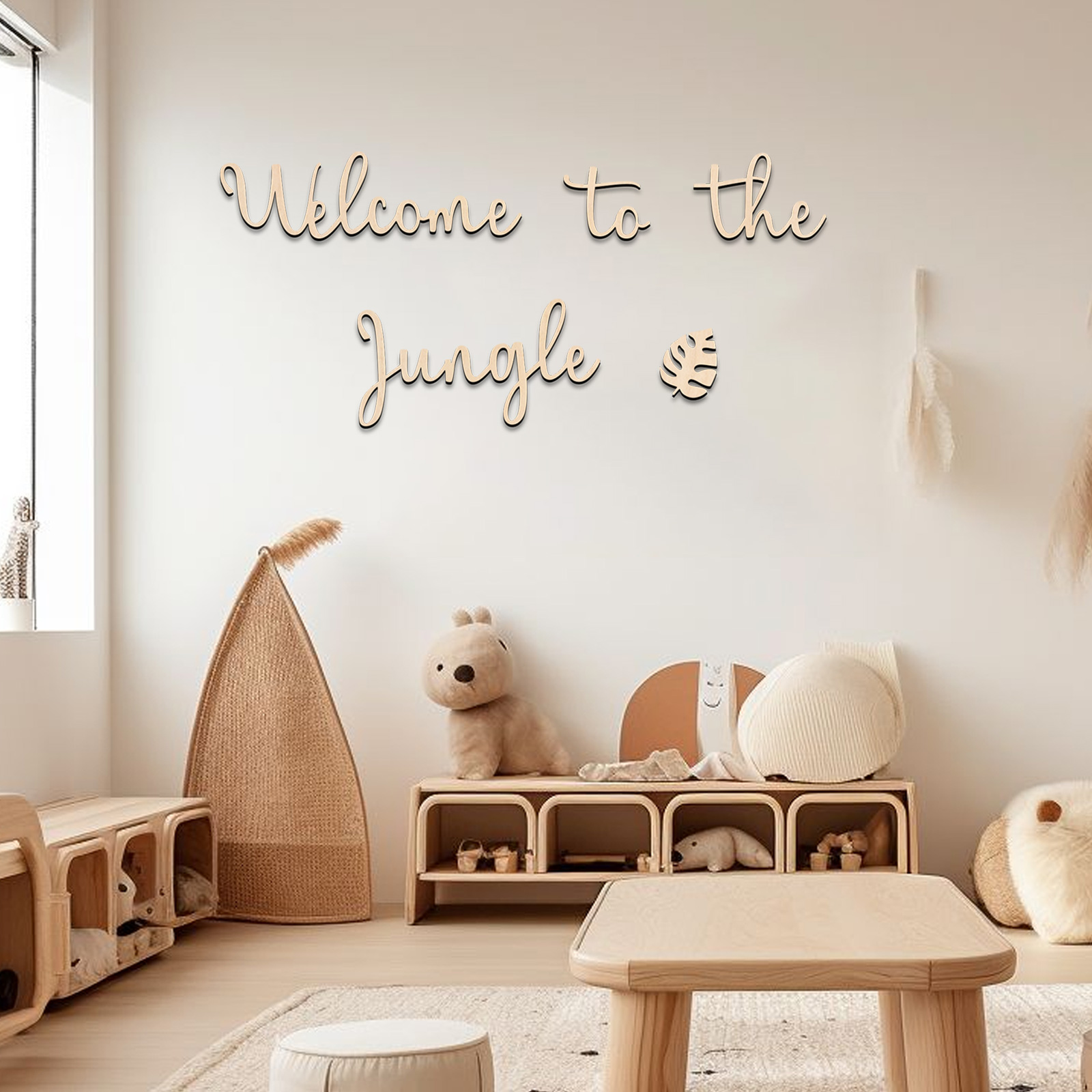 Baby Nursery Items - Welcome to the Jungle Wooden Sign