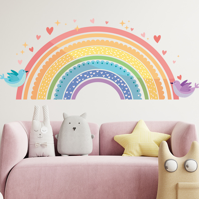 Baby Nursery Package - Colorful Rainbow Bird Love Wall Stickers