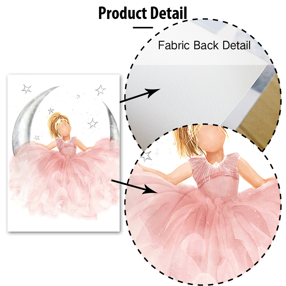 Pink Angel Girl Sun Moon Cloud - đánh giá và giá Baby Nursery Animal Prints