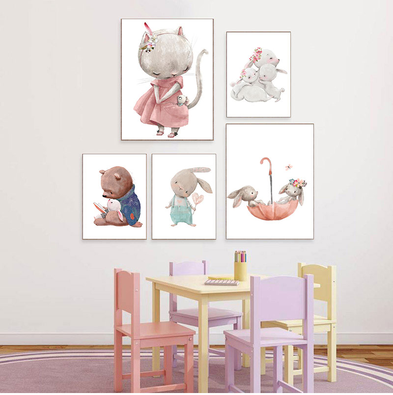 1PC frameless decorative art p - đánh giá và giá Baby Nursery Animal Prints