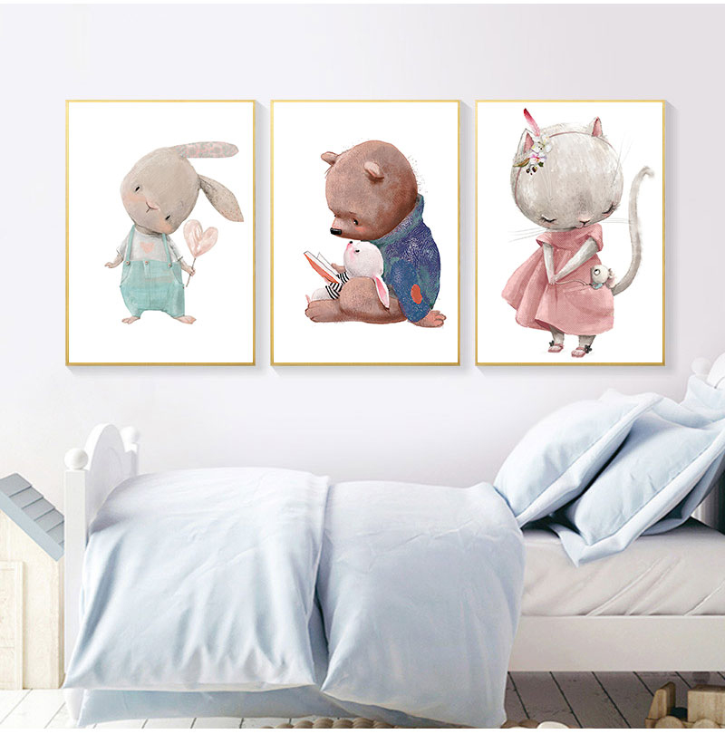 1PC frameless decorative art p - đánh giá và giá Baby Nursery Animal Prints