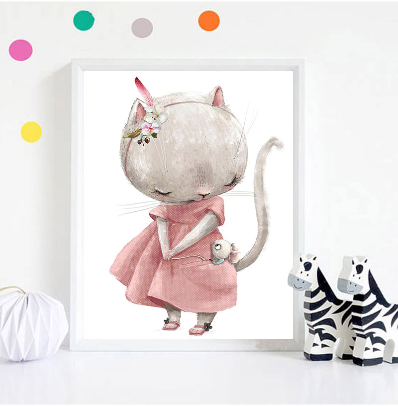 1PC frameless decorative art p - đánh giá và giá Baby Nursery Animal Prints