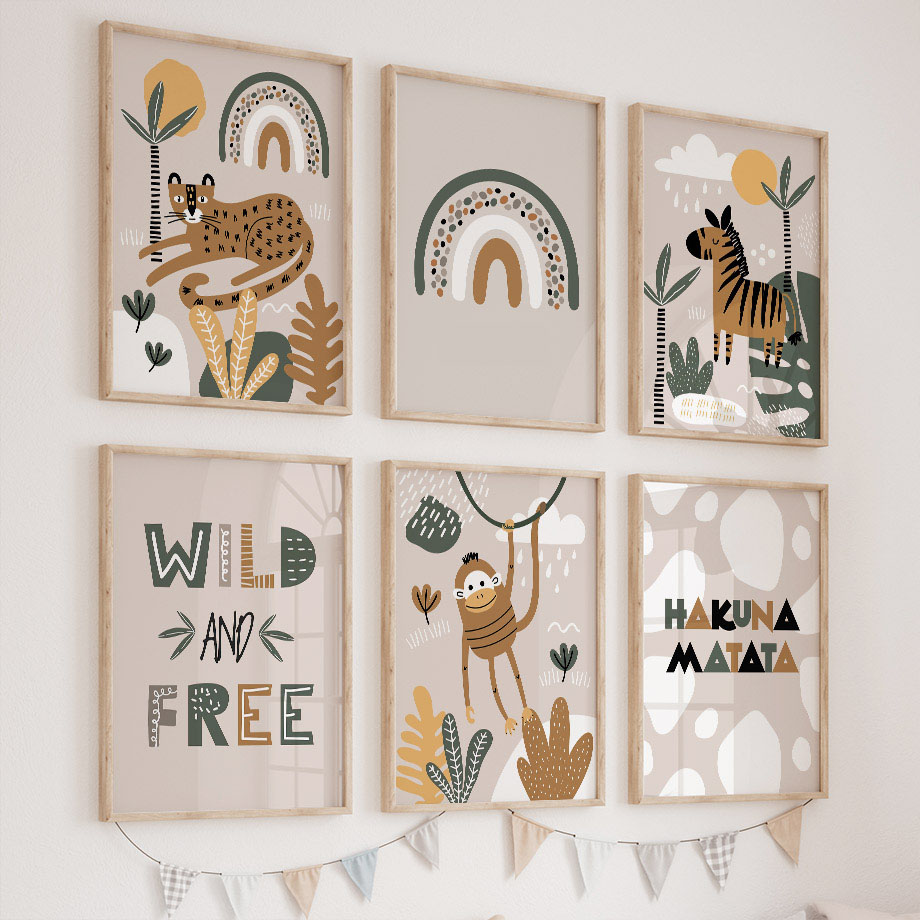 Leopard Zebra Monkey Jungle An - đánh giá và giá Baby Nursery Jungle Animals