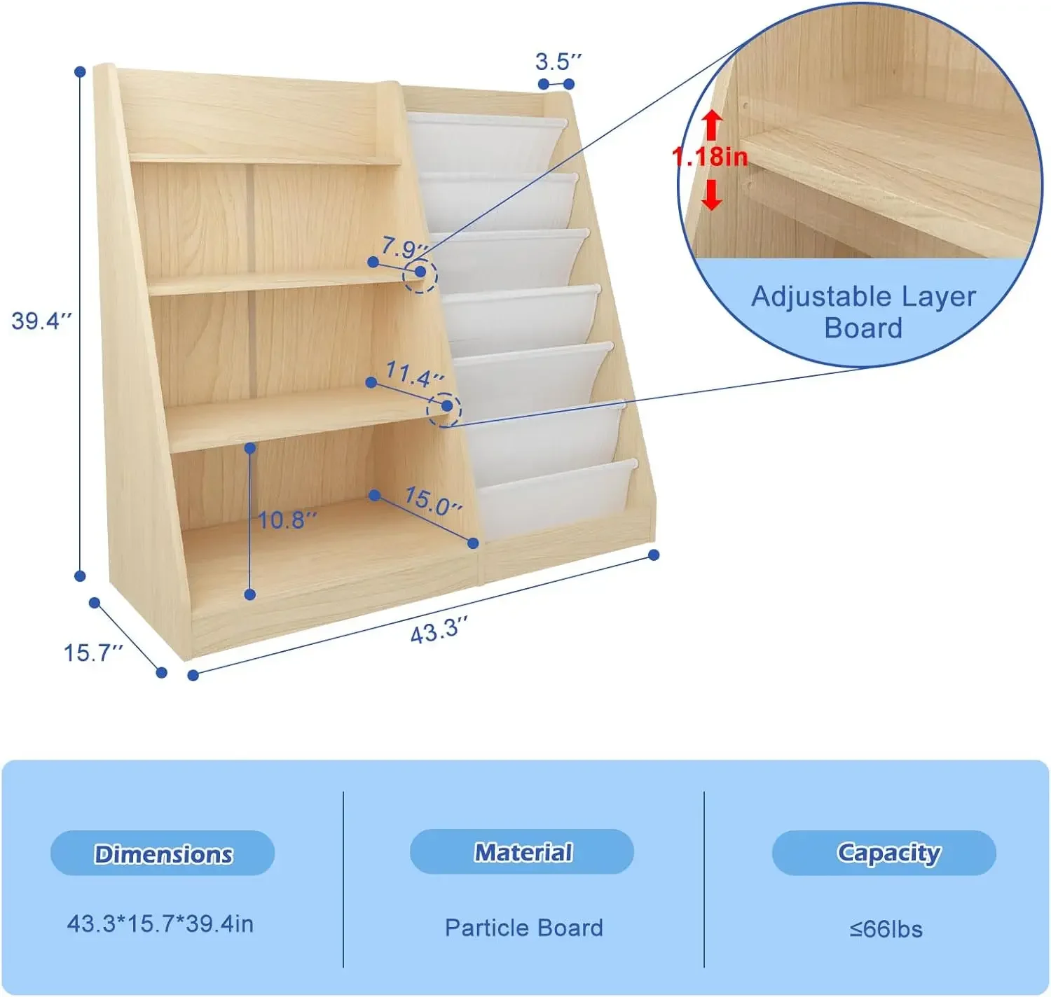4 Tier Kids Bookshelf Baby Tod - đánh giá và giá Baby Nursery Bookcase
