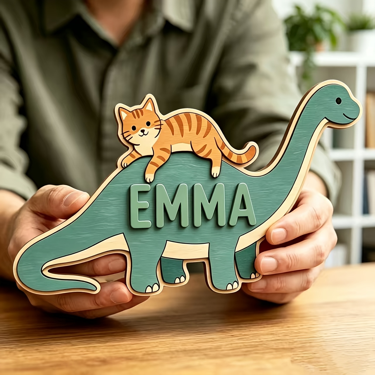 Personalized Cat Riding Dinosa - đánh giá và giá Baby Nursery Room