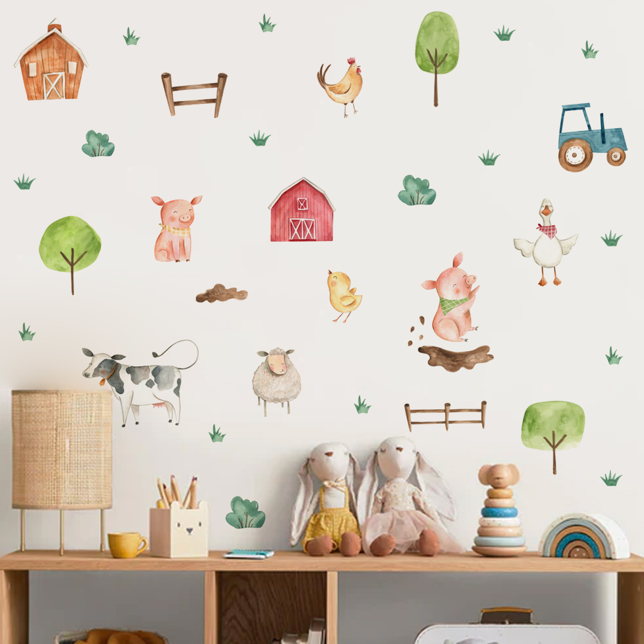 Boho Watercolor Cute Farm Anim - đánh giá và giá Baby Nursery Furniture