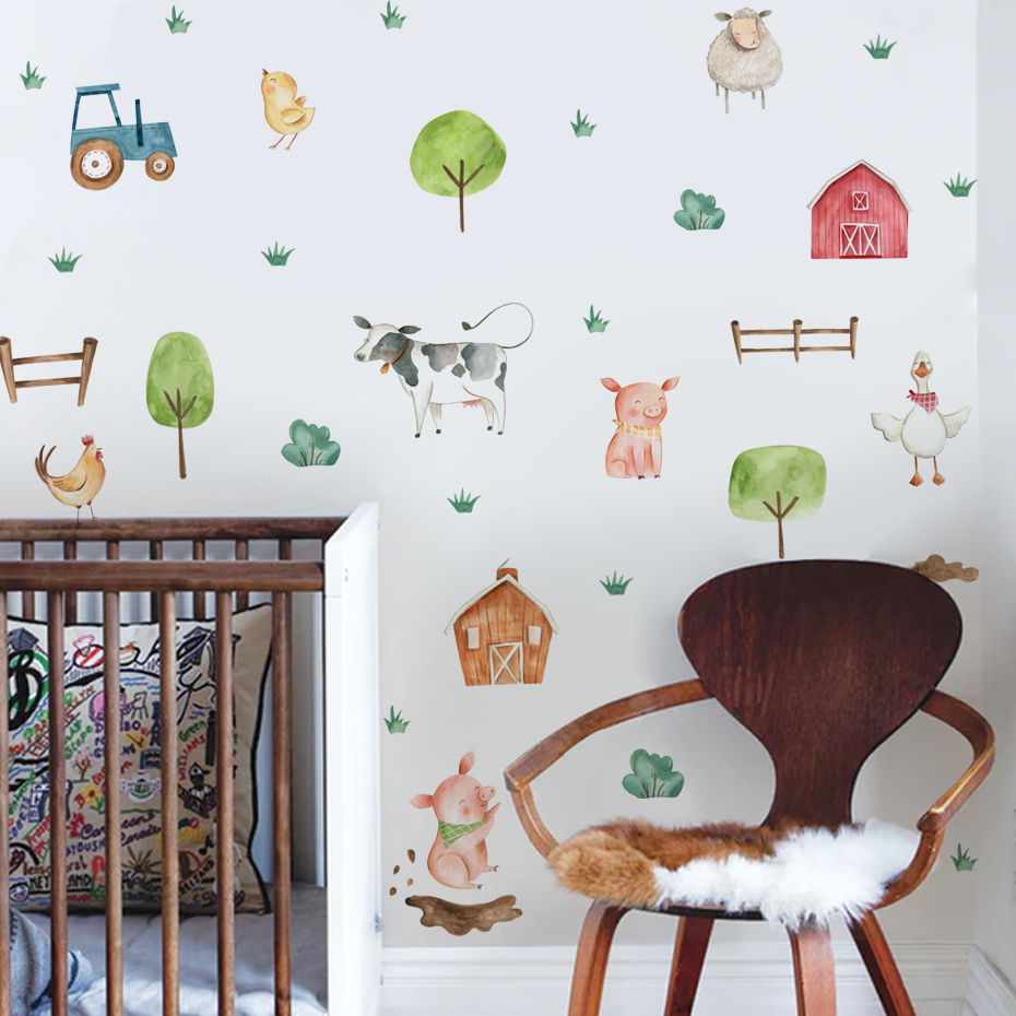 Boho Watercolor Cute Farm Anim - đánh giá và giá Baby Nursery Furniture