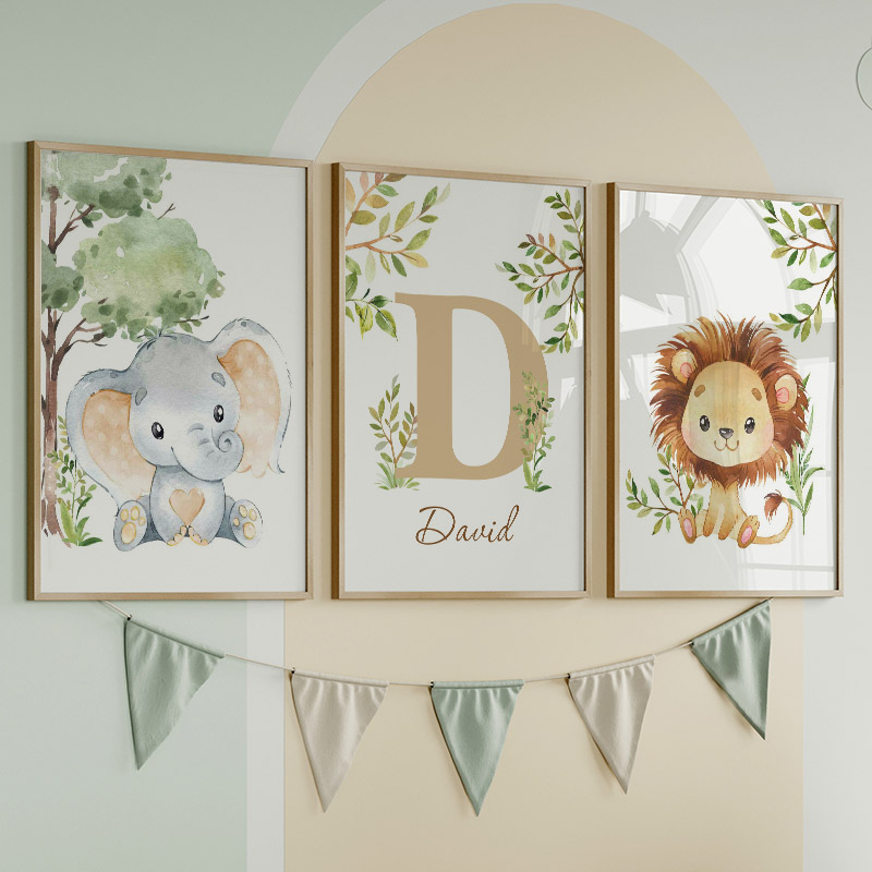 Lion Elephant Giraffe Monkey Z - đánh giá và giá Baby Nursery Jungle Animals
