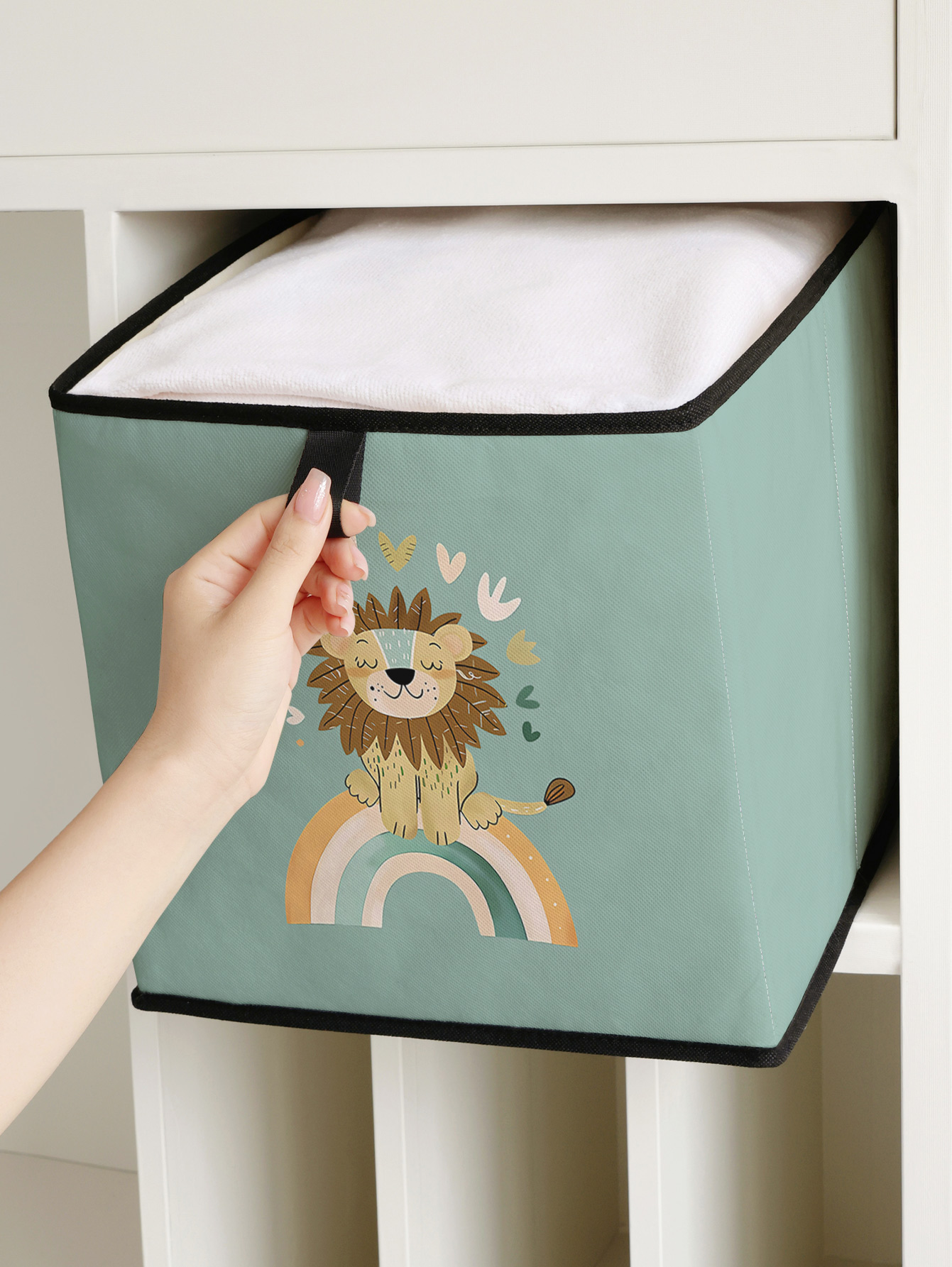 Cute Lion Rainbow Print Foldab - đánh giá và giá Closet Organizer Baby