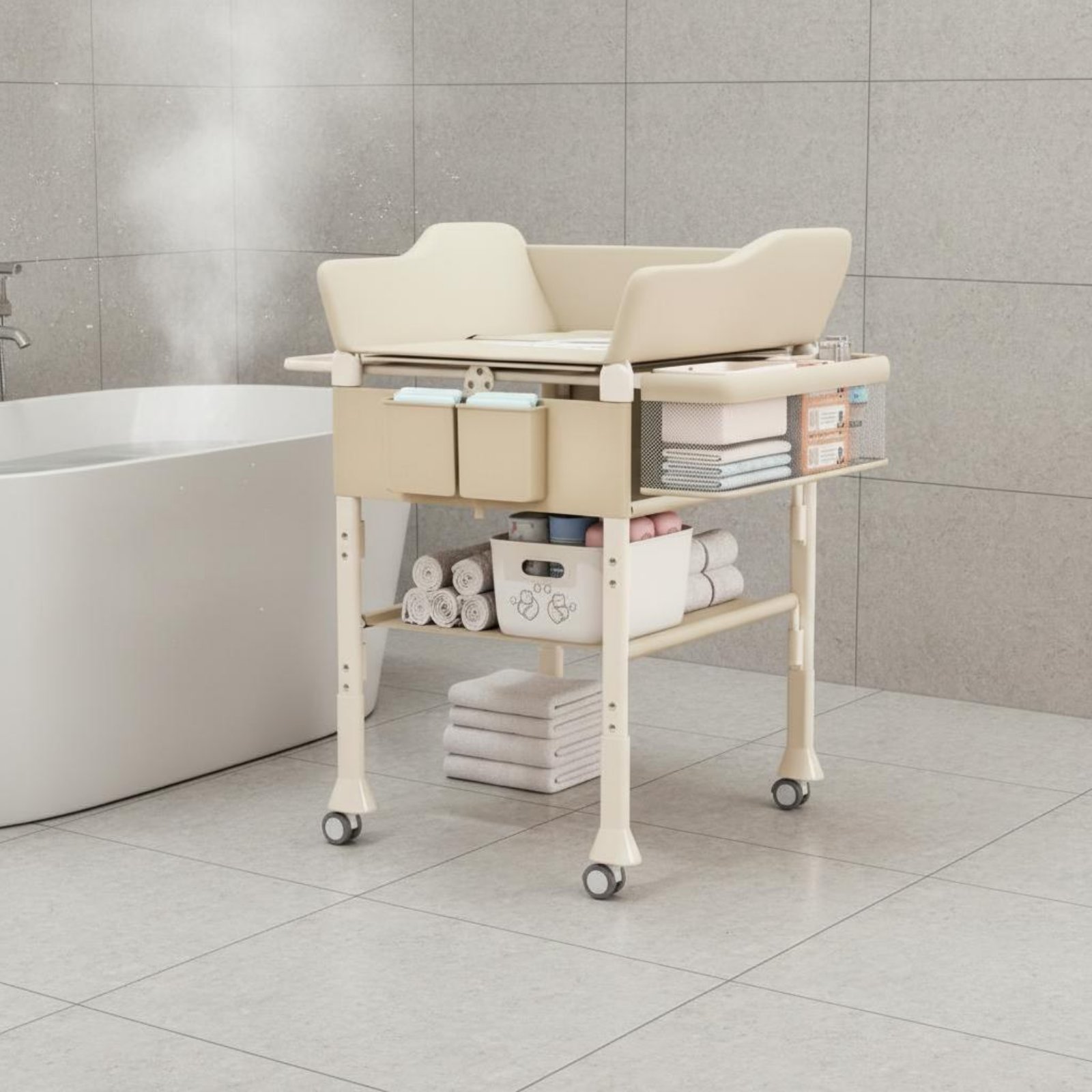 Baby Bath Changing Table Combo - đánh giá và giá Baby Nursery Furniture