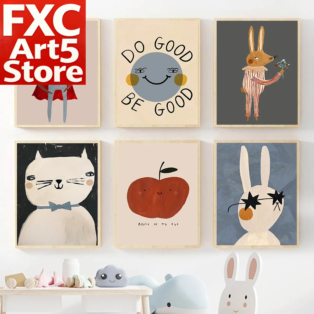1PC Frameless Funny Cartoon Ra - đánh giá và giá Baby Nursery Quotes Wall Art