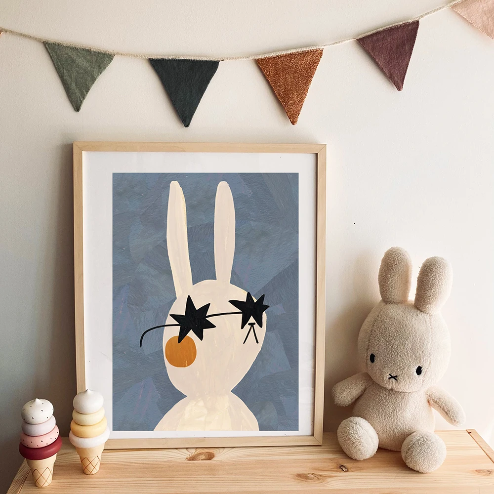 1PC Frameless Funny Cartoon Ra - đánh giá và giá Baby Nursery Quotes Wall Art