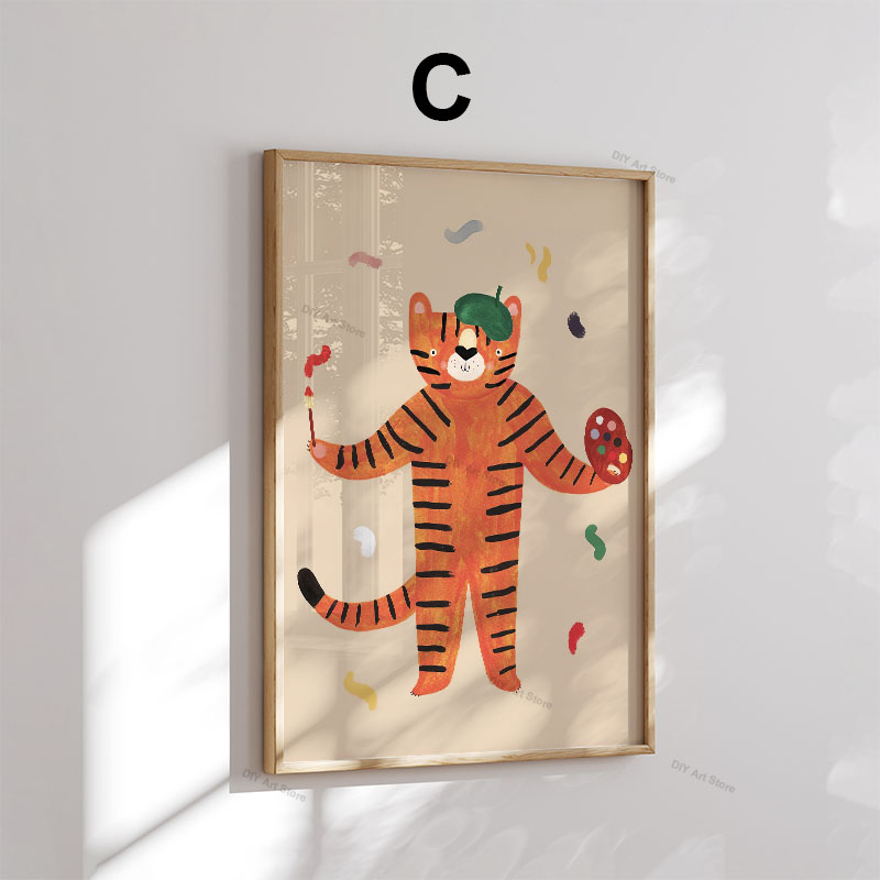 Funny Cartoon Animal Nursery W - đánh giá và giá Baby Nursery Animal Prints