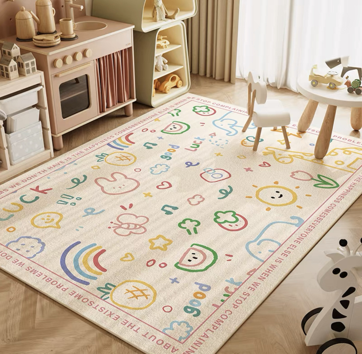 VIKAMA Neutral Cartoon Lion Ba - đánh giá và giá Baby Nursery Rug