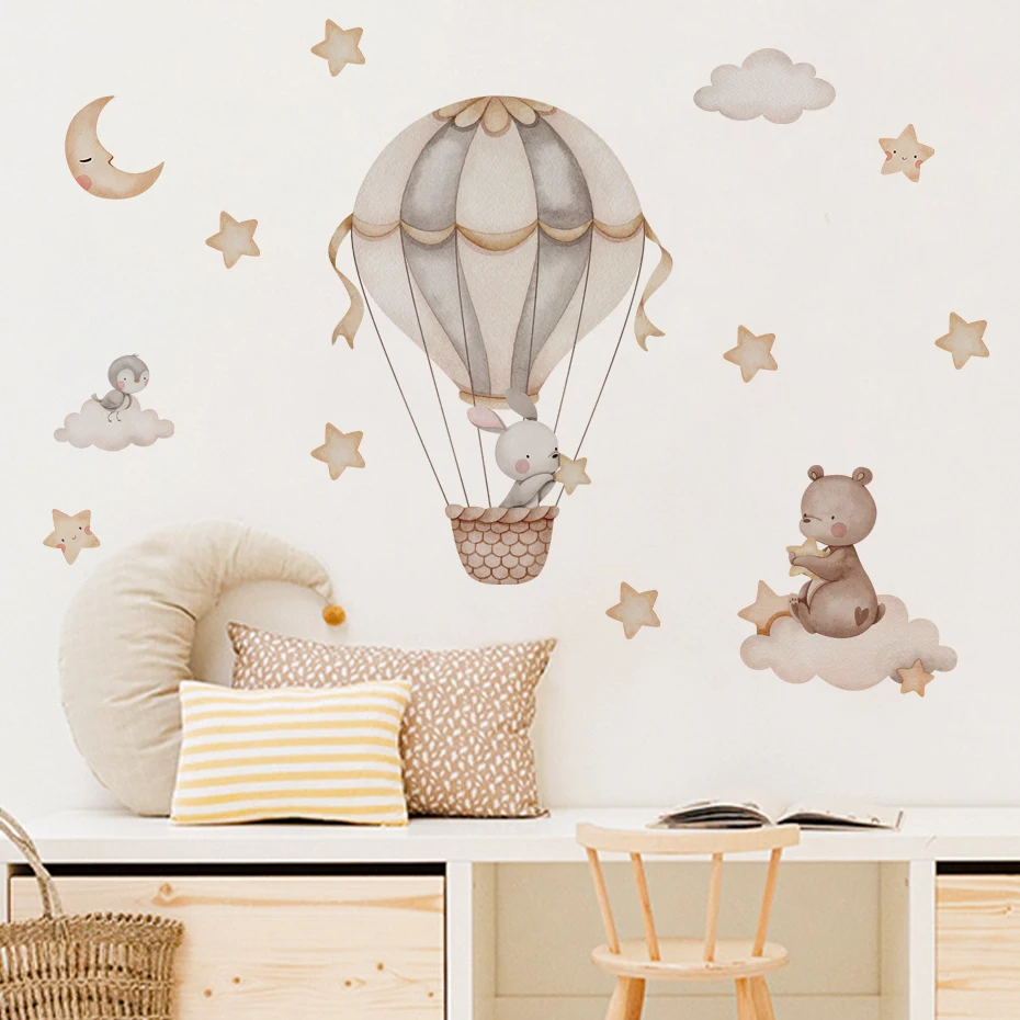 Watercolor Bear Hot Air Balloo - đánh giá và giá Baby Nursery Furniture