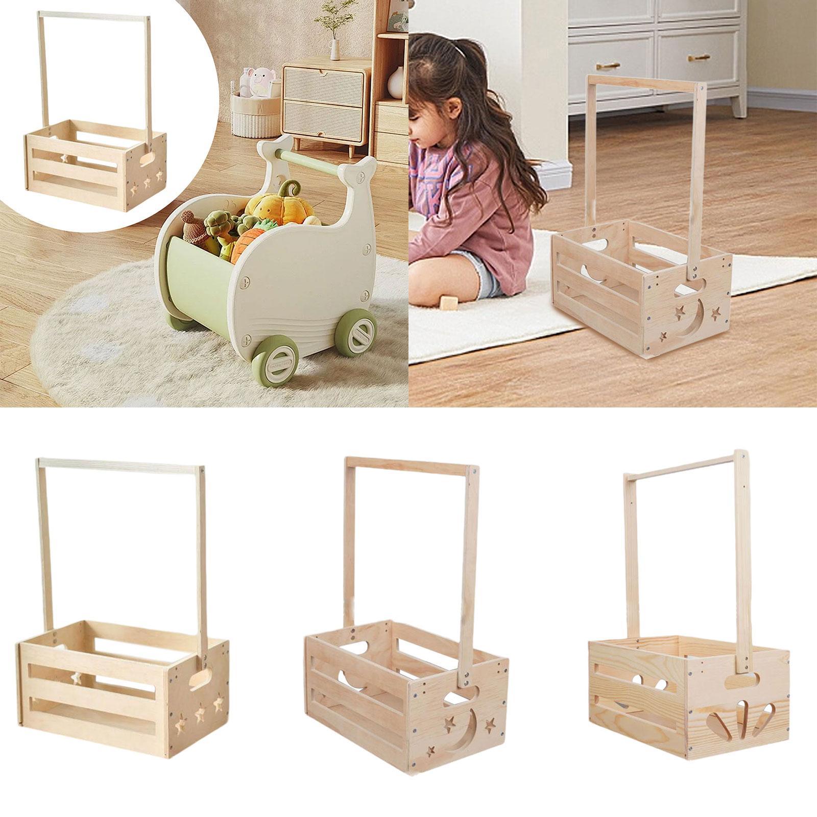 Wooden Storage Basket with Han - đánh giá và giá Baby Nursery Handles
