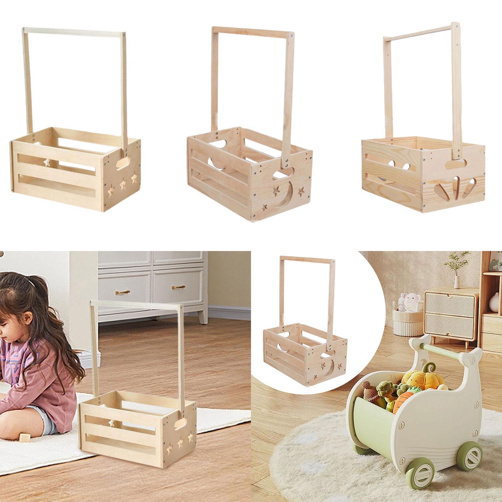 Wooden Storage Basket with Han - đánh giá và giá Baby Nursery Handles