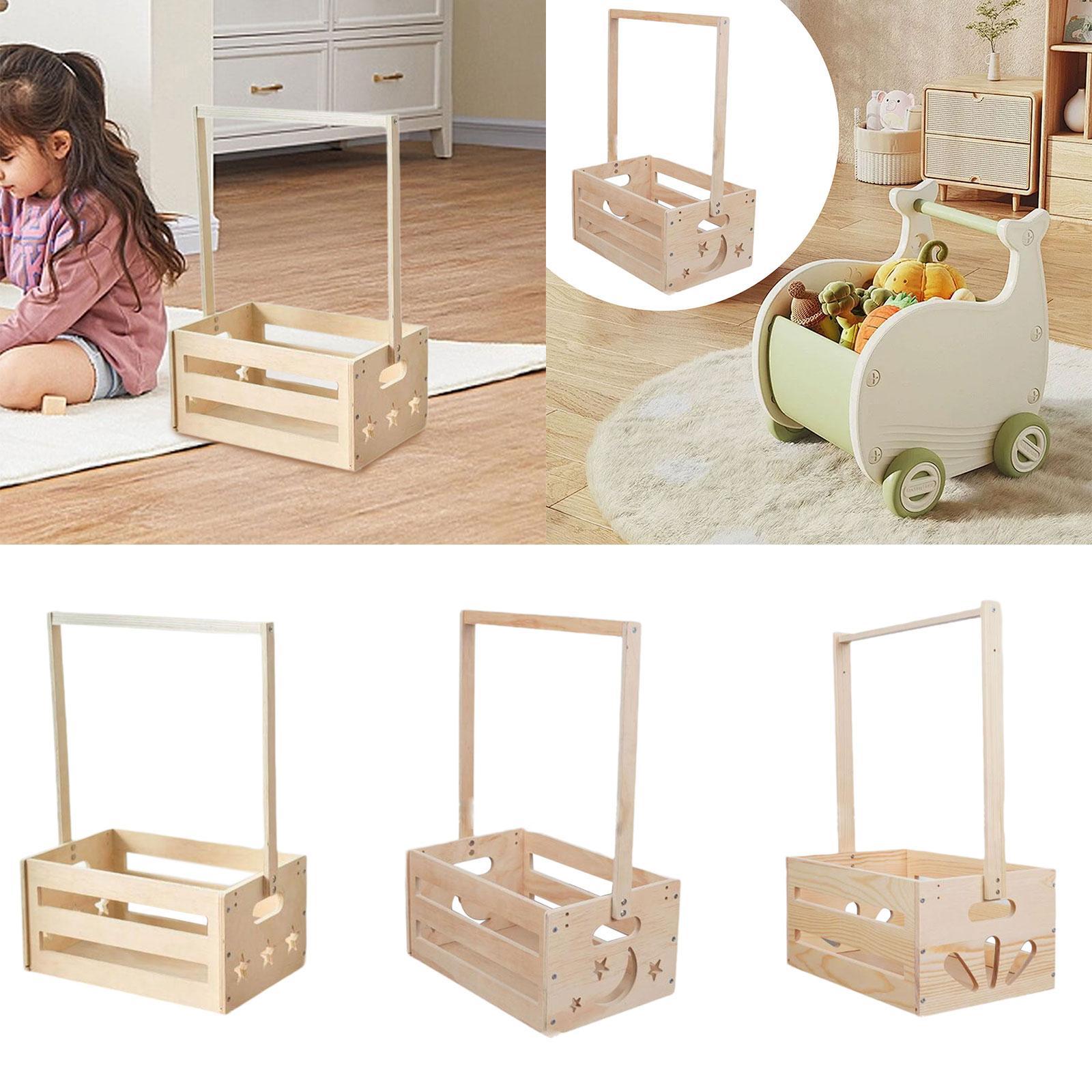Wooden Storage Basket with Han - đánh giá và giá Baby Nursery Handles