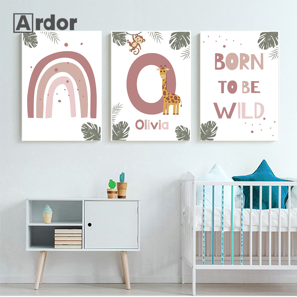 Nordic Jungle Animal Posters C - đánh giá và giá Baby Nursery Jungle Animals