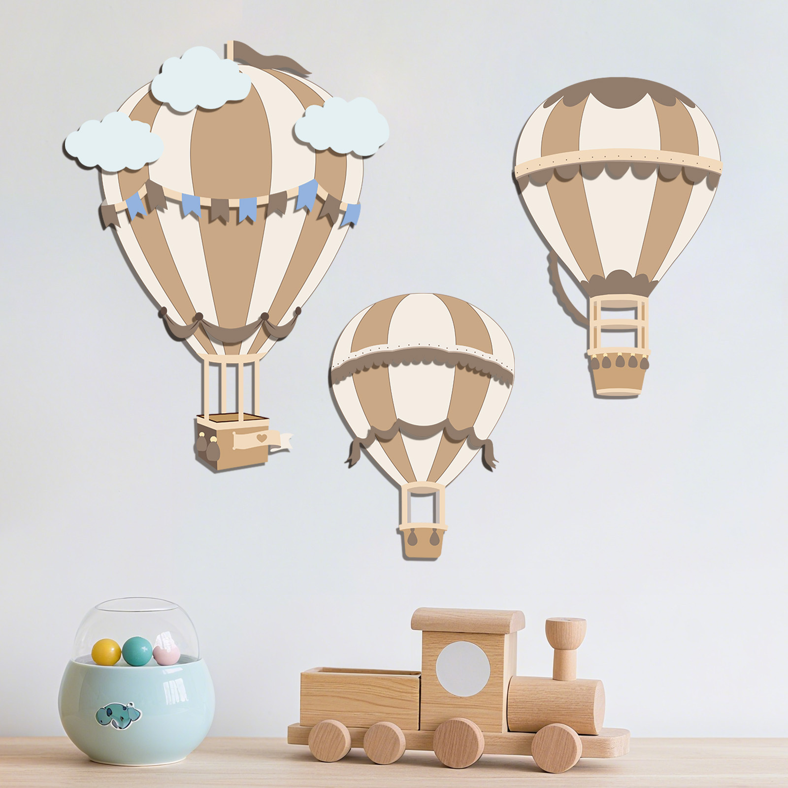 Neutral Hot Air Balloon Wooden - đánh giá và giá Baby Nursery Hot Air Balloon