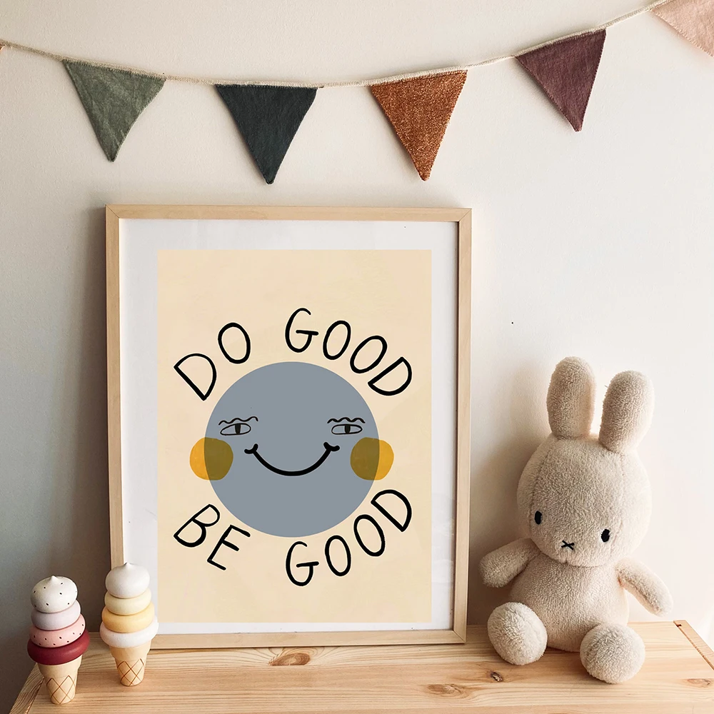 1PC Frameless  Funny Cartoon R - đánh giá và giá Baby Nursery Quotes Wall Art