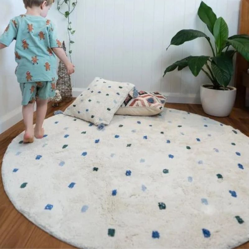 Dot Fluffy Carpet Living Room  - đánh giá và giá Baby Nursery Rug