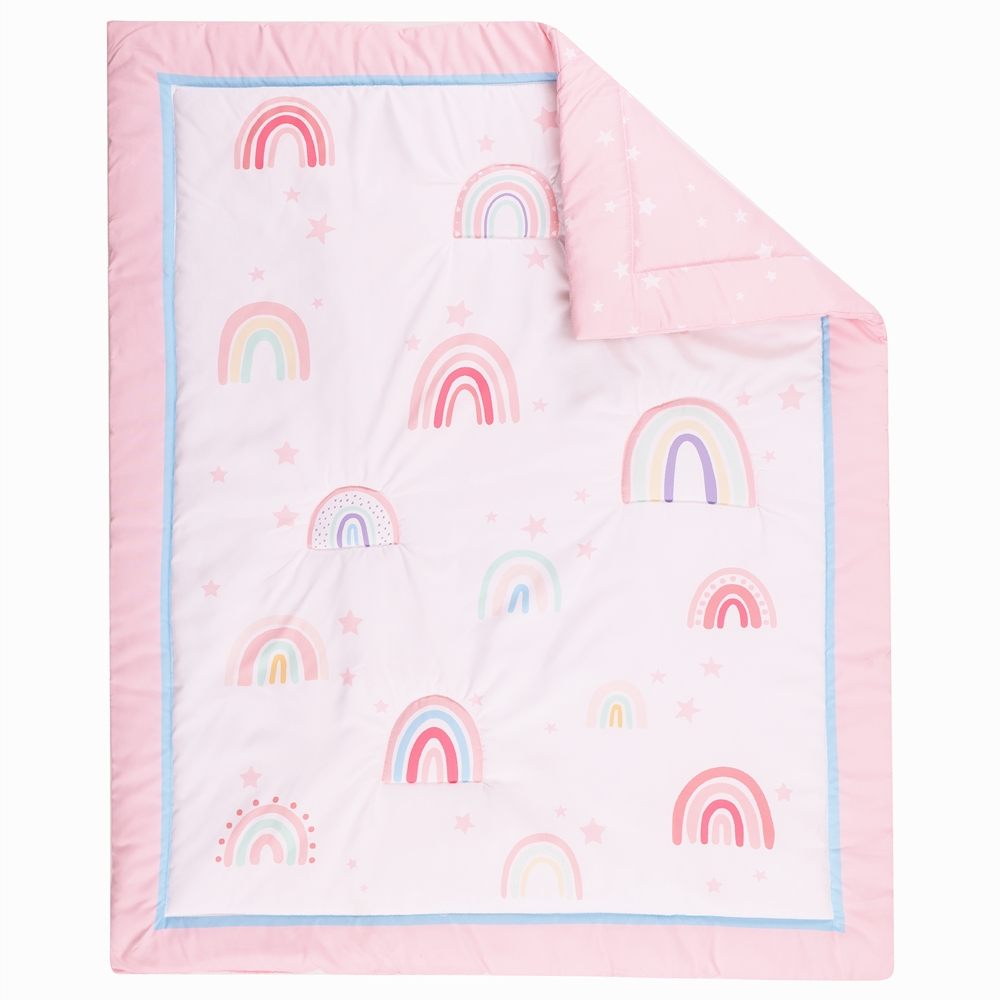 3Pcs Rainbow Baby Infant Crib  - đánh giá và giá Baby Nursery Bedding Sets