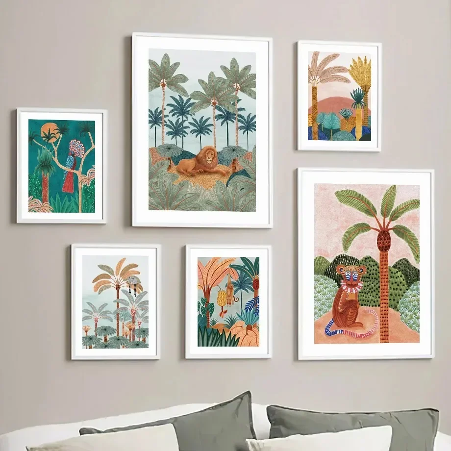 Boho Jungle Animals Tiger Monk - đánh giá và giá Baby Nursery Jungle Animals