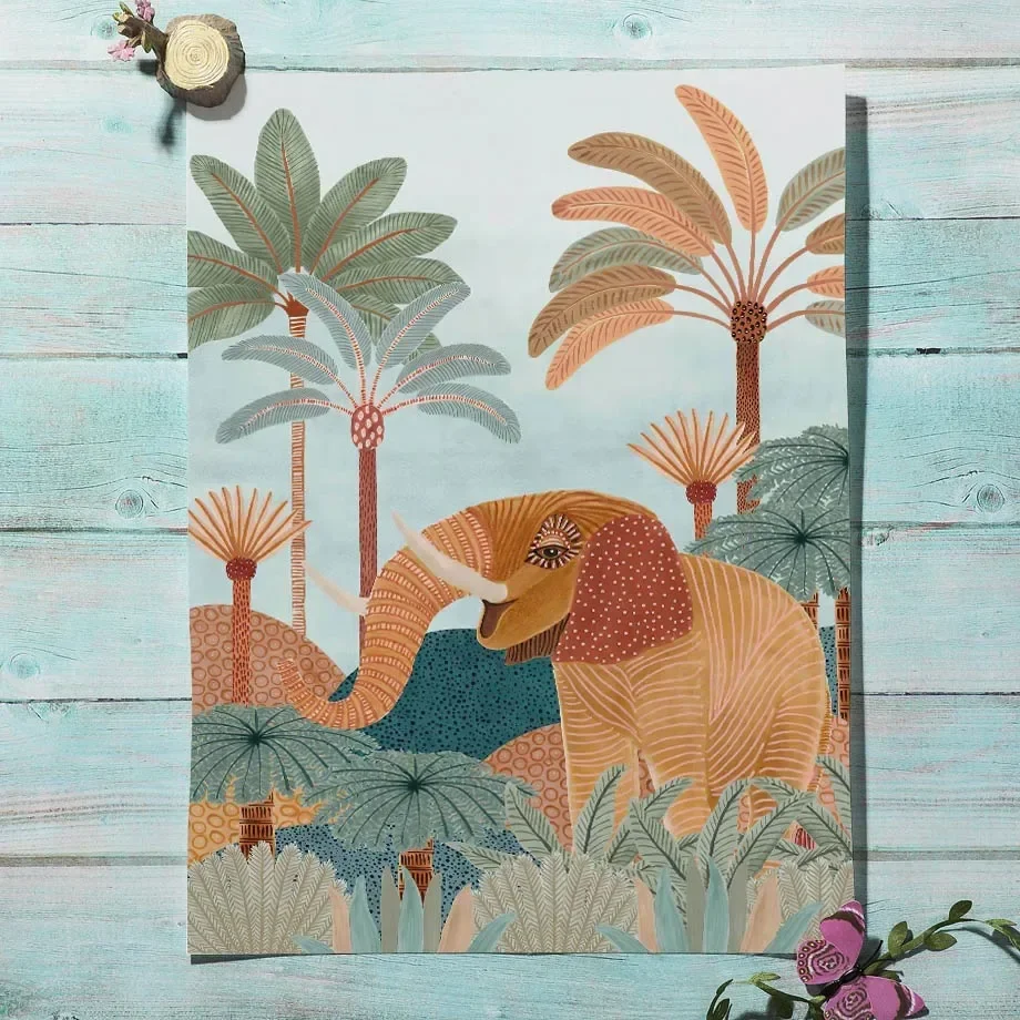 Boho Jungle Animals Tiger Monk - đánh giá và giá Baby Nursery Jungle Animals