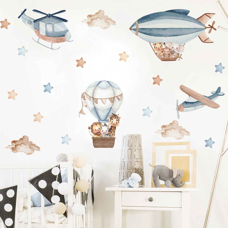 Watercolor Animals Hot Air Bal - đánh giá và giá Baby Nursery Furniture