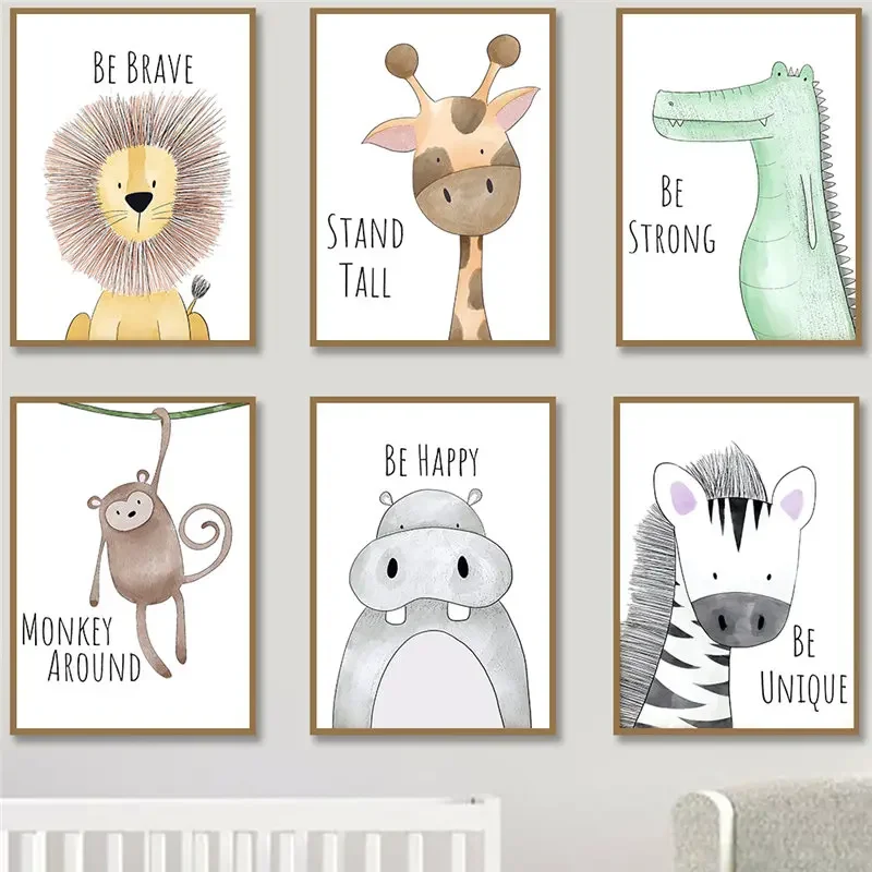 Nursery Wall Art Cute Cartoon  - đánh giá và giá Baby Nursery Quotes Wall Art