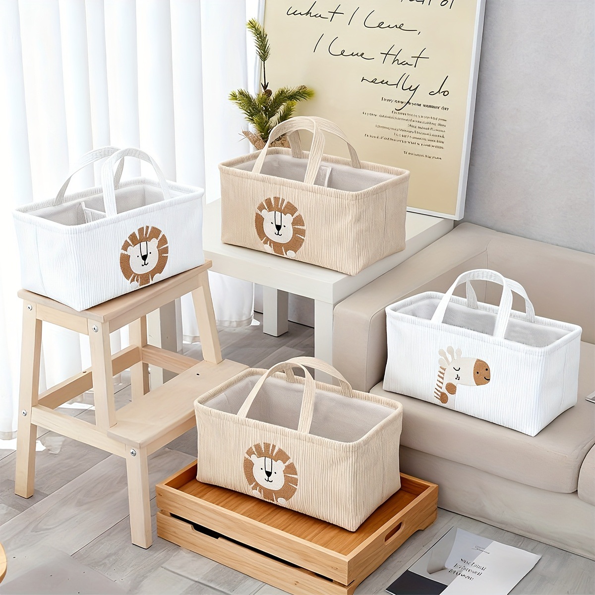 Cute Lion Diaper Caddy Foldabl - đánh giá và giá Baby Nursery Handles