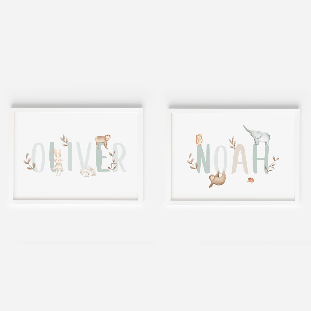 Tên Tùy Chỉnh Áp Phích Mầm Non - đánh giá và giá Baby Nursery Name Letters