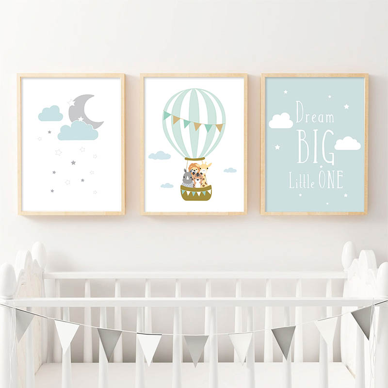 Balloon Moon Nursery Poster Wa - đánh giá và giá Baby Nursery Quotes Wall Art