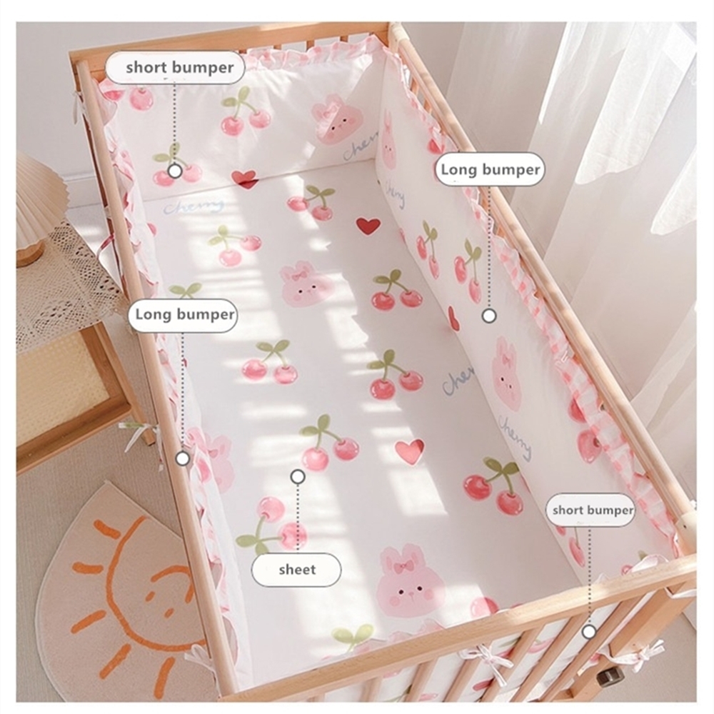 5Pcs Crib Bedding Set Girl Bab - đánh giá và giá Baby Nursery Animal Prints