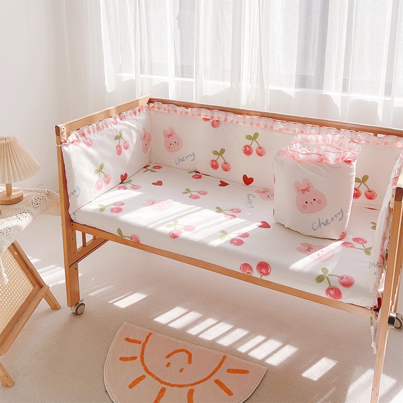 5Pcs Crib Bedding Set Girl Bab - đánh giá và giá Baby Nursery Animal Prints