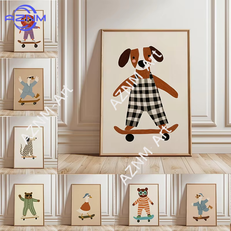 1PC Funny Animal Skateboarding - đánh giá và giá Baby Nursery Items