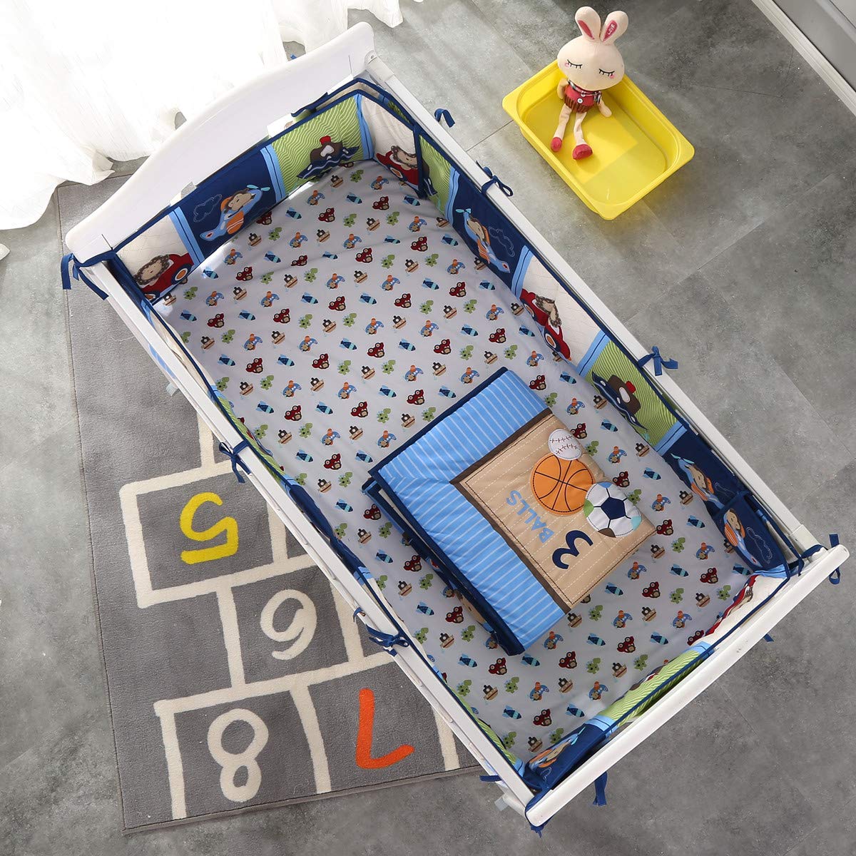 7Piece Crib Bedding Set Infant - đánh giá và giá Baby Nursery Bedding Sets