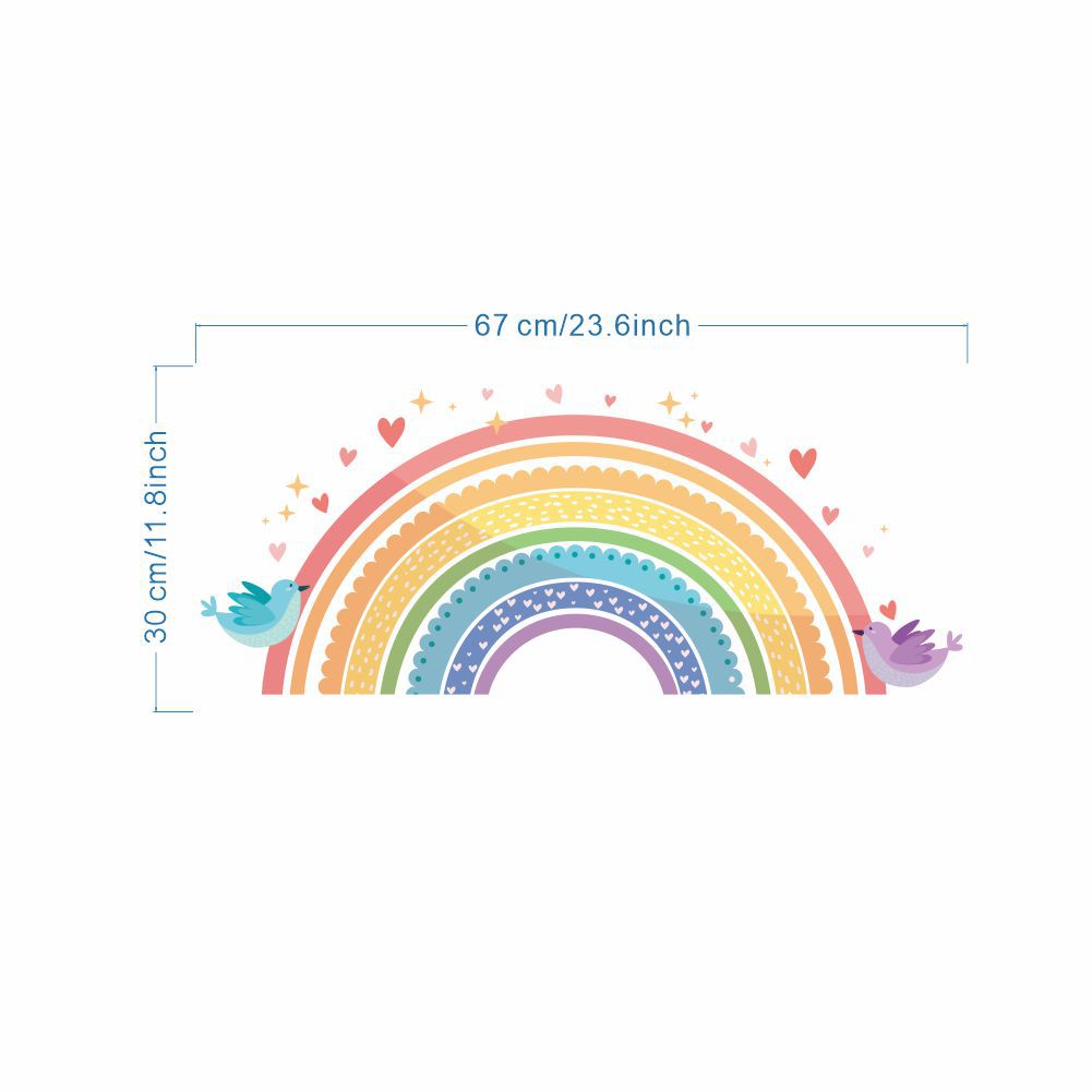 Colorful Rainbow Bird Love Wal - đánh giá và giá Baby Nursery Package