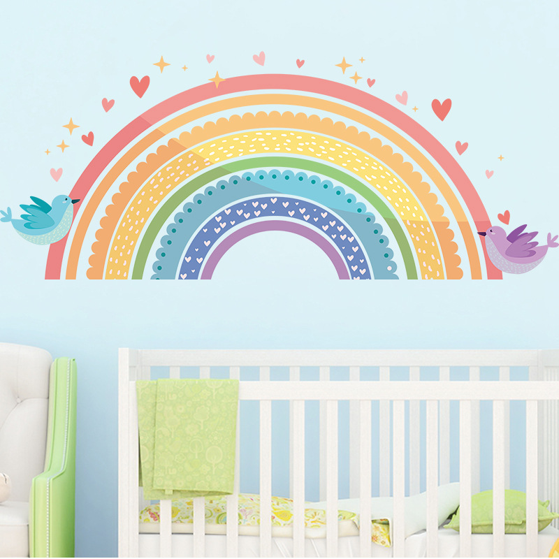 Colorful Rainbow Bird Love Wal - đánh giá và giá Baby Nursery Package