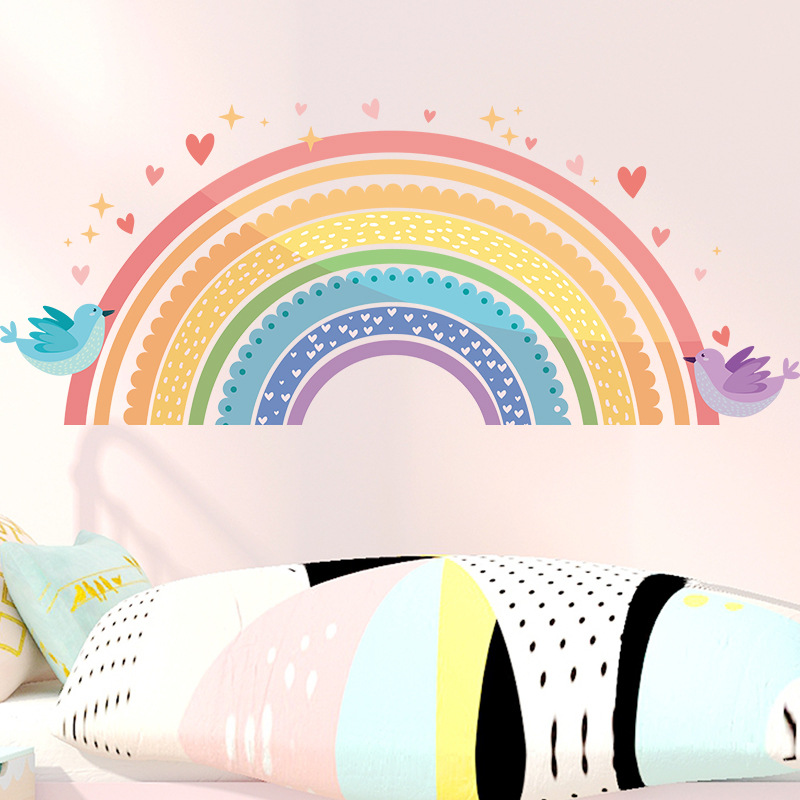 Colorful Rainbow Bird Love Wal - đánh giá và giá Baby Nursery Package