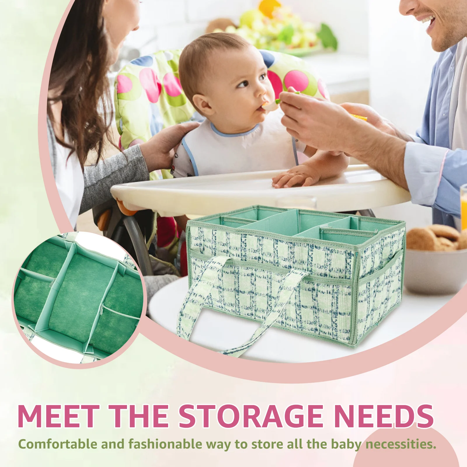 Baby Diaper Caddy Bag Portable - đánh giá và giá Baby Nursery Handles