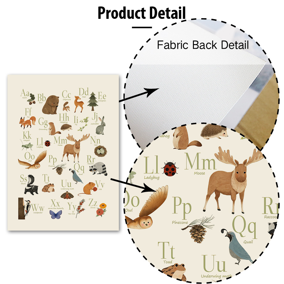 1pc frameless Cute Rabbit Fox  - đánh giá và giá Baby Nursery Animal Prints